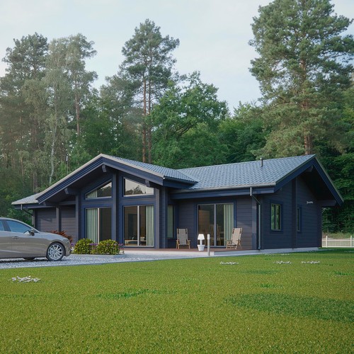 Prefab log cabin - log, home